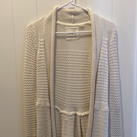 Cream Chunky open front cardigan - Picture 2 of 2